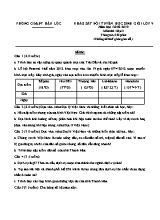 Đề khảo sát đội tuyển học sinh giỏi môn Địa lí Lớp 9 - Năm học 2018-2019 - Phòng giáo dục và đào tạo Hậu Lộc (Có đáp án)